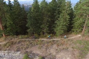 Summer biking at ski hill